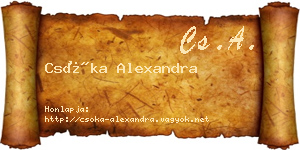 Csóka Alexandra névjegykártya