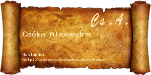 Csóka Alexandra névjegykártya