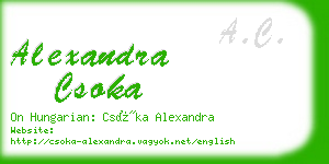 alexandra csoka business card