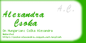 alexandra csoka business card